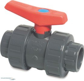PVC 2 Wege Kugelhahn mit Klebemuffen