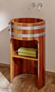 Holz-Waschbecken